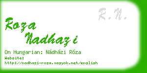 roza nadhazi business card